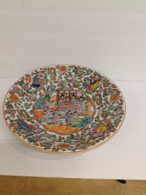 14.5" Porcelain w/Oriental Scene