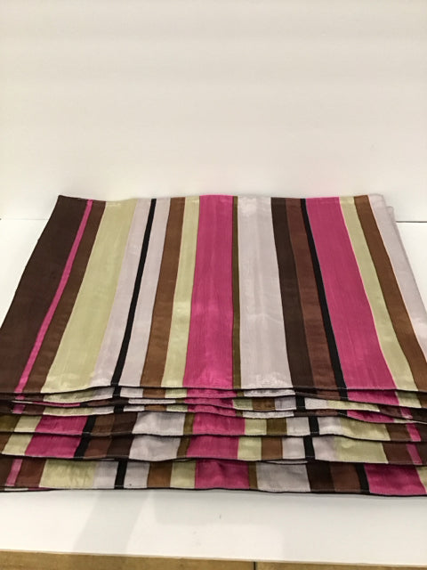 Set/9 Karavan Multicolor Striped Placemats