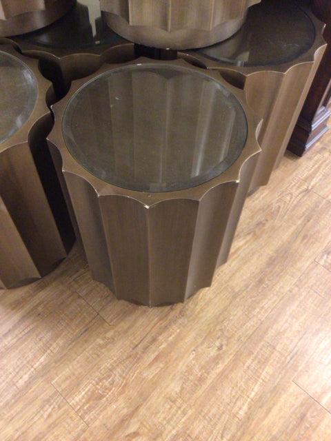 Bronze Color Fluted Accent Table