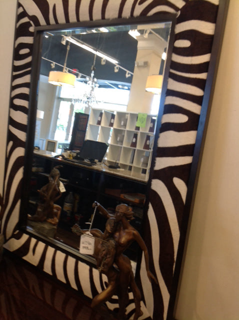 Mirror- 48" X 60" Brown & White Zebra Hide