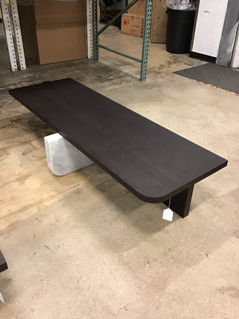 74.8"x27.56"x13.78" Linteloo Offset Coffee Table Oak Dark Ebony