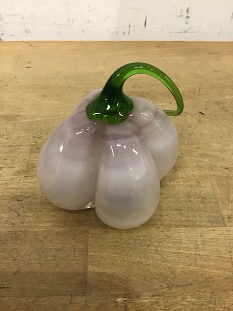 4" Lavender & Green Art Glass Gourd