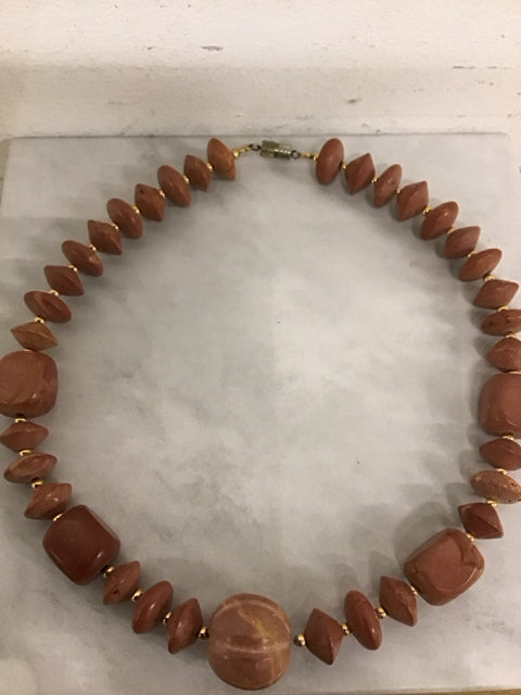 Dusty Rose Beaded Choker