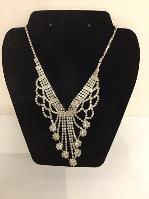 Bridal Rhinestone Bib Necklace