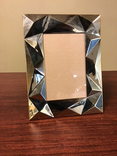 3"x5" Goldtone Geometric Photo Frame