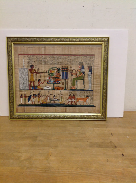22.5"x18.5" Framed Egyptian Papyrus