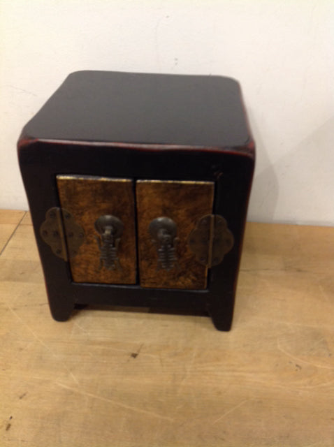 8" Asian Wood 2 Door Chest