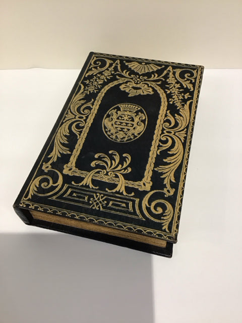 Black/Gold Leather Faux Book