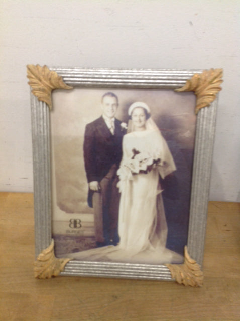 Photo Frame- 8" X 10" Silver & Gold Leaf