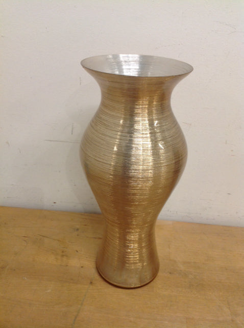 Vase- 14" Gold Glass