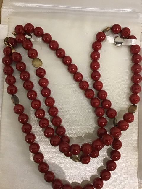 Red Beaded Necklace