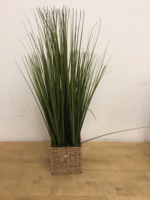29"h Wicker Potted Faux Grass