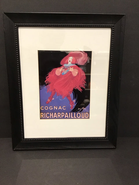 13.5x17 Framed "Cognac Poster"