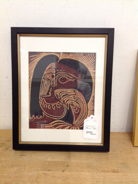 12.6x16 Framed "Femme au Colier" Picasso No Signature