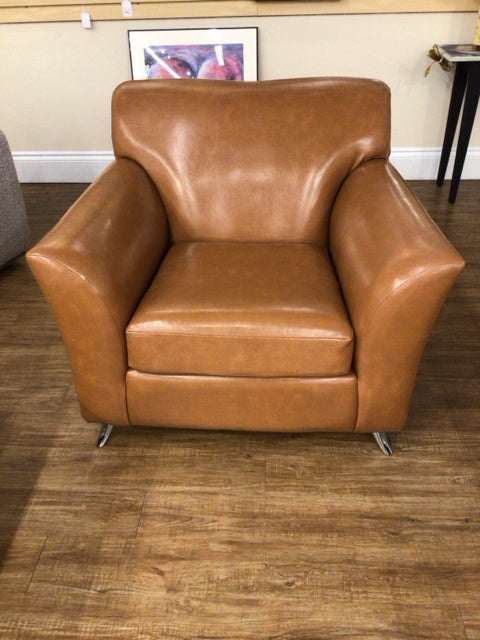 Brown Vinyl Arm Chair