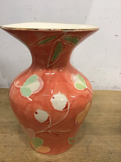8" Jill Rosenthal Ceramic Enamel Floral