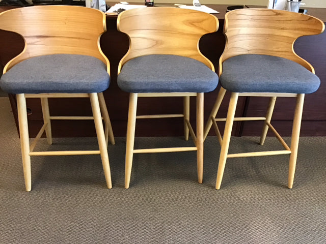 Set Of 3 Bentwood Bar Stool