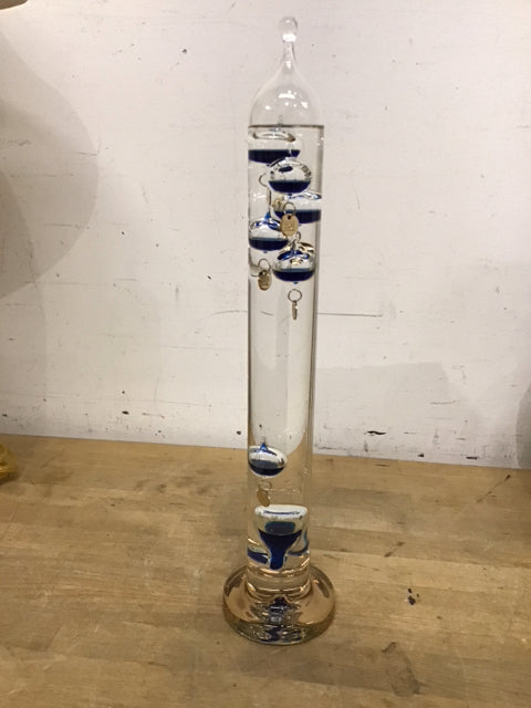 17.5" Blue Galileo Thermometer