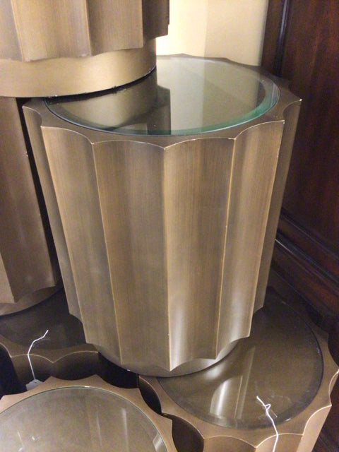 Bronze Color Fluted Accent Table
