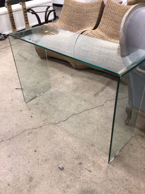 Solid Glass Console Table