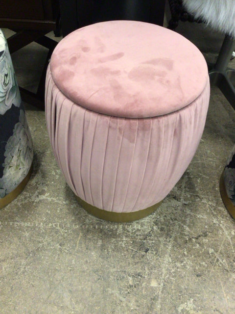 Pink Storage Pouf