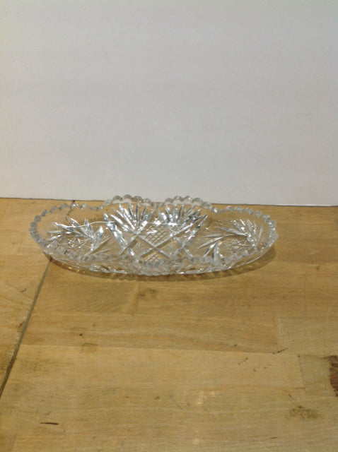 11" Cut Crystal Candy Dish