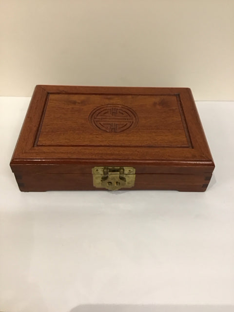 Oriental Theme Wood Jewelry Box