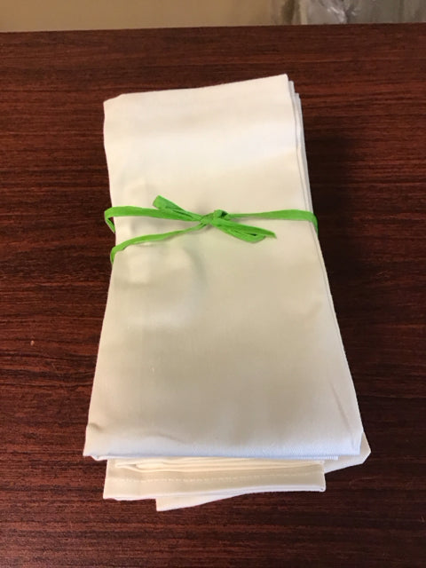 Set Of 12 Cream Napkins