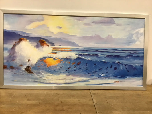 26"x50" Ocean Wave By Barbara DiMartini