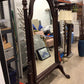 AS-IS Dark Wood Carved Framed Free Standing Mirror