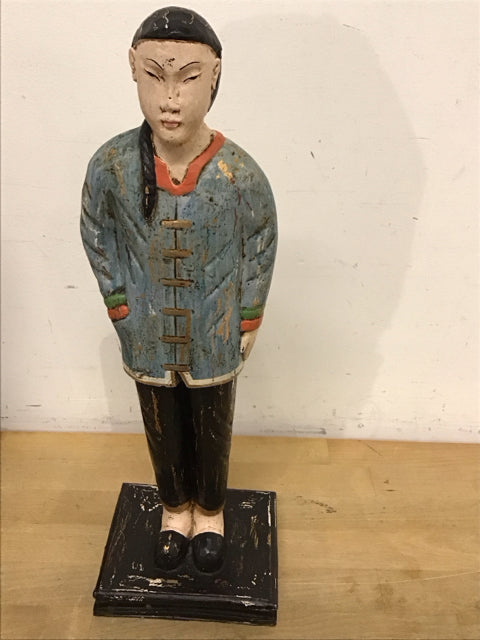 17" Wooden Asian Figure