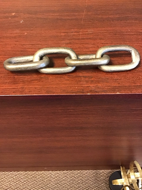 12" Decorative Gold Metal Linked Chain