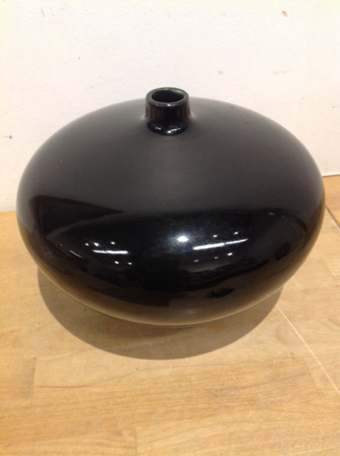 Vase- 10" Black Ceramic