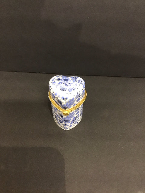 Blue/White Painted Trinket Box