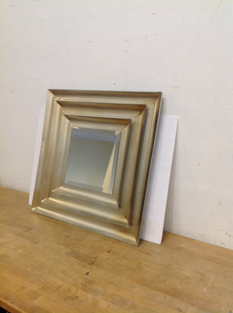 24" Sq Metal Framed Mirror