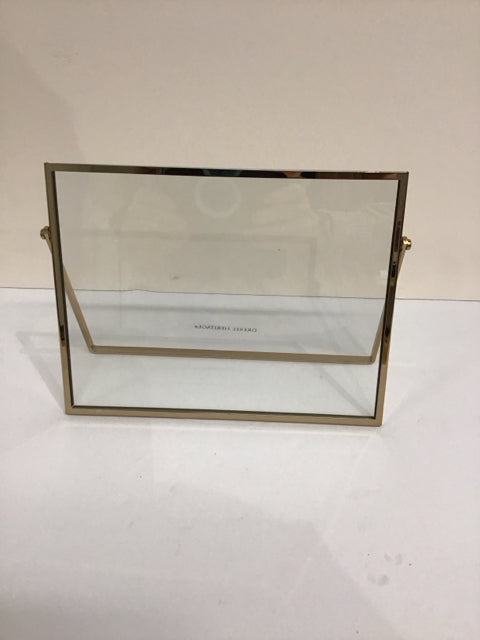 Gold/Glass Standing Picture Frame