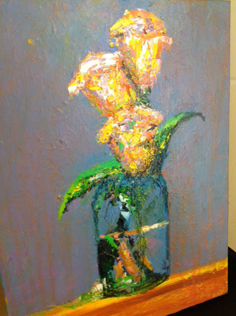 Acrylic- 18" X 24" Floral Vase Canvas