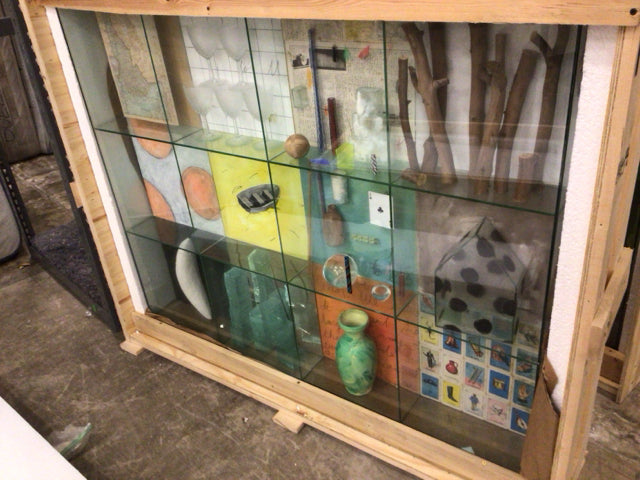 Therman Statom 53x42 Mixed Media Shadow Box Art