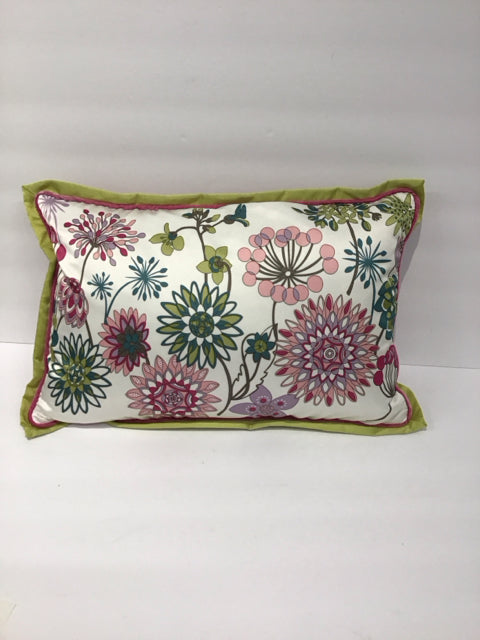 Flowered Lumbar Pillow