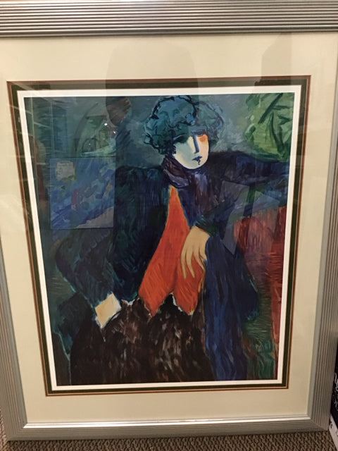 45"x37" "The Silk Scarf" By Barbara Wood