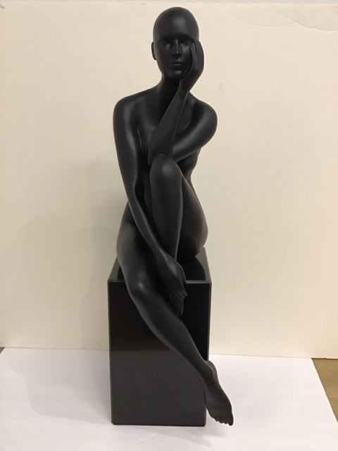 29" Antoinette Black Resin Sculpture