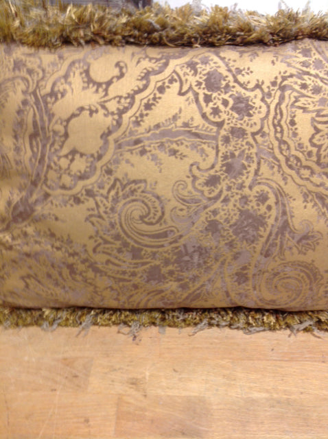 Pillow- 18" Italy Gold Fabric W Fringe