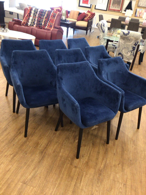 8 Blue Dining Chairs