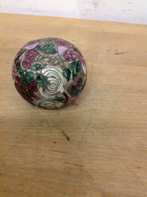 Enamel Flower Paperweight