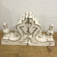 11"x9" White Distressed Corbel Bookends