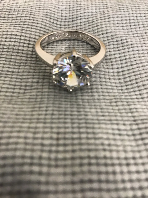 Silver Round CZ Ring