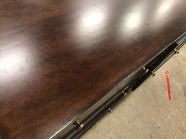 AS-IS Dark Wood Six Drawer Dresser(Scratches/Knicks)