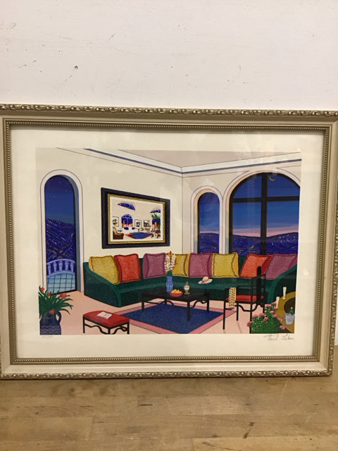 21"x16.5" "A New York Night In LA" By Fanch Ledan Signed