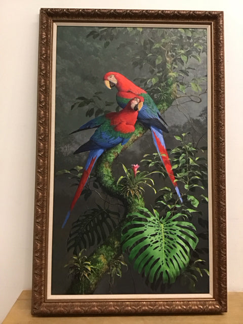 53"x33" Macaw Art By V. Bakhtin