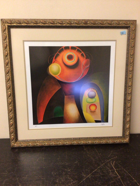 30 1/4" Square Hector Fuentes "Cyclops ET" Framed Print W/C.O.A